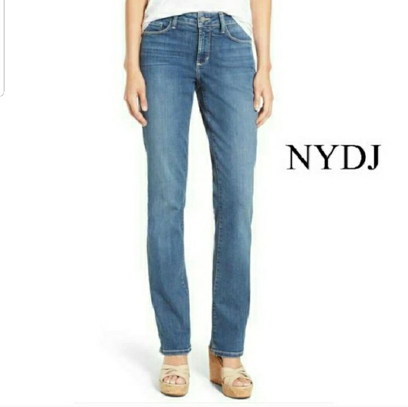 NYDJ Lift &Tuck Straight leg petite 4 jeans - Picture 1 of 4